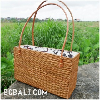 women handbag rattan grass handwoven made in bali